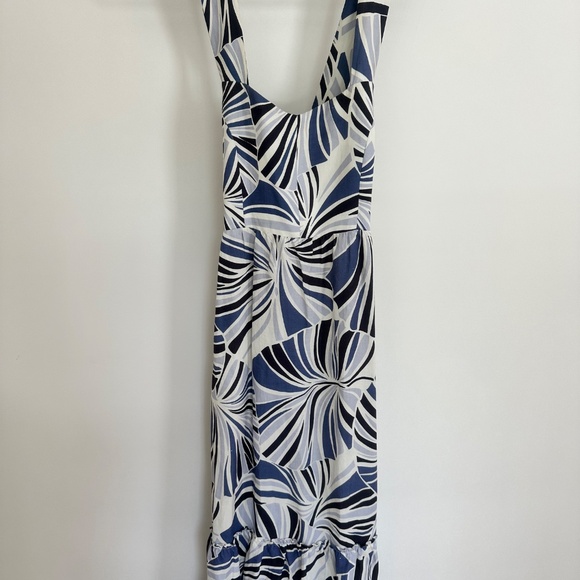 Tuckernuck Blue Palm Maxi Dress size M - Picture 5 of 5